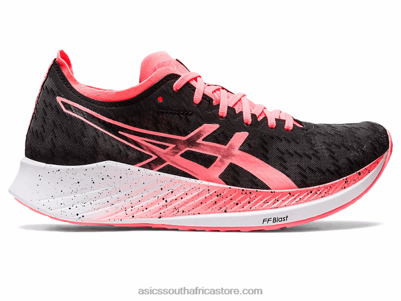 Women Asics Magic Speed LH4X03649 Black/Blazing Coral