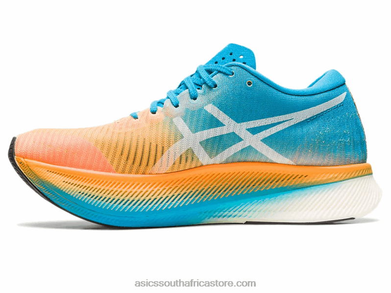 Women Asics Metaspeed Sky LH4X02633 Orange Pop/Island Blue