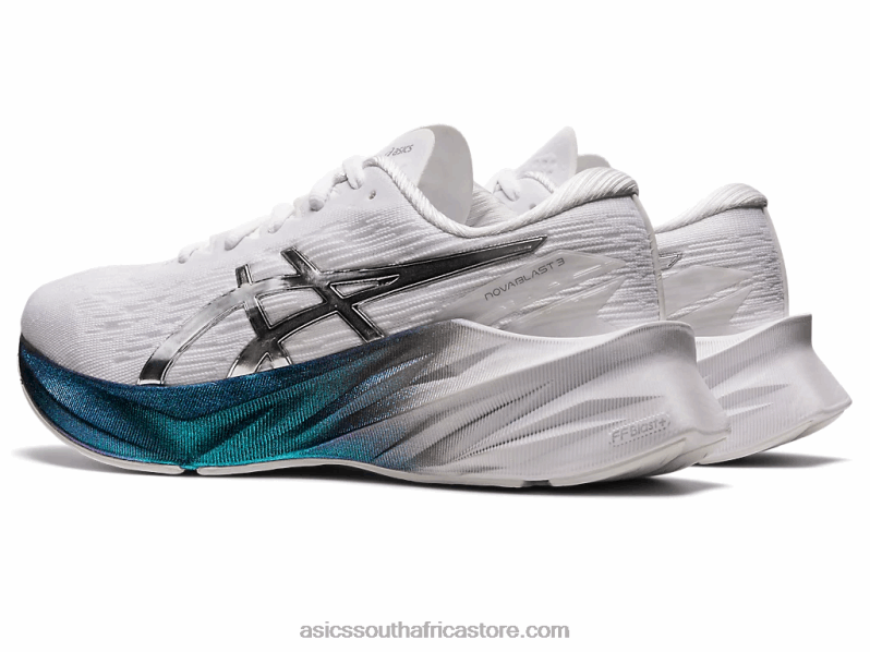 Women Asics Novablast 3 Platinum LH4X02897 White/Pure Silver