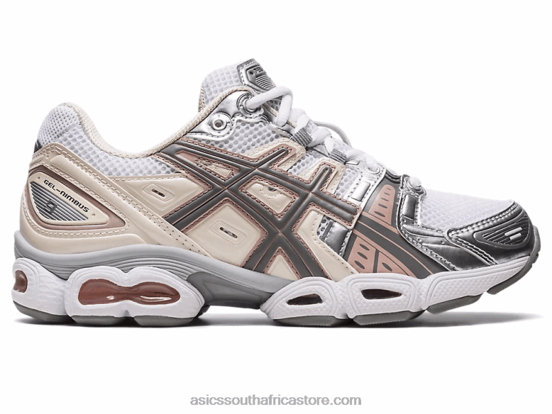 Women Asics Gel-Nimbus 9 LH4X02302 White/Oatmeal