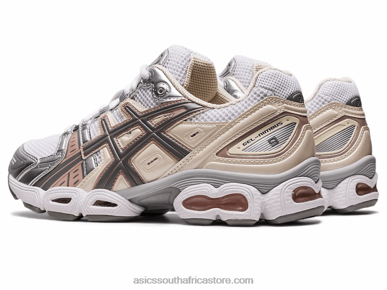 Women Asics Gel-Nimbus 9 LH4X02302 White/Oatmeal