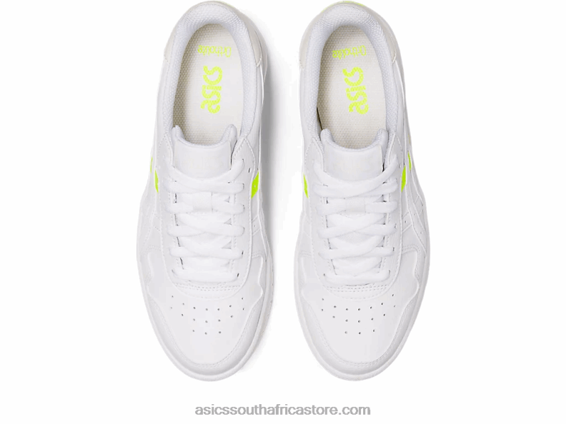 Women Asics Japan S LH4X02634 White/Safety Yellow