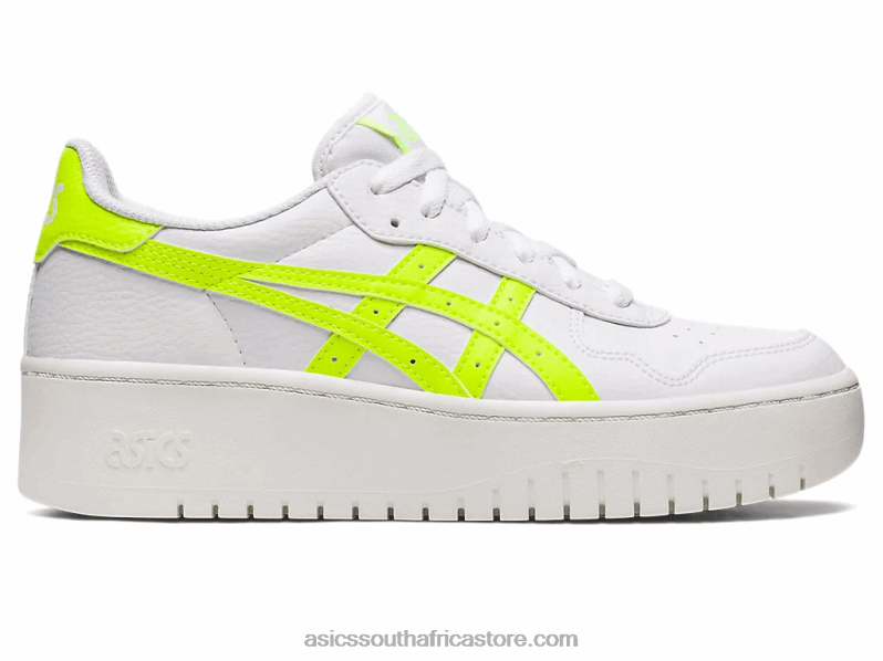 Women Asics Japan S Pf LH4X02221 White/Safety Yellow