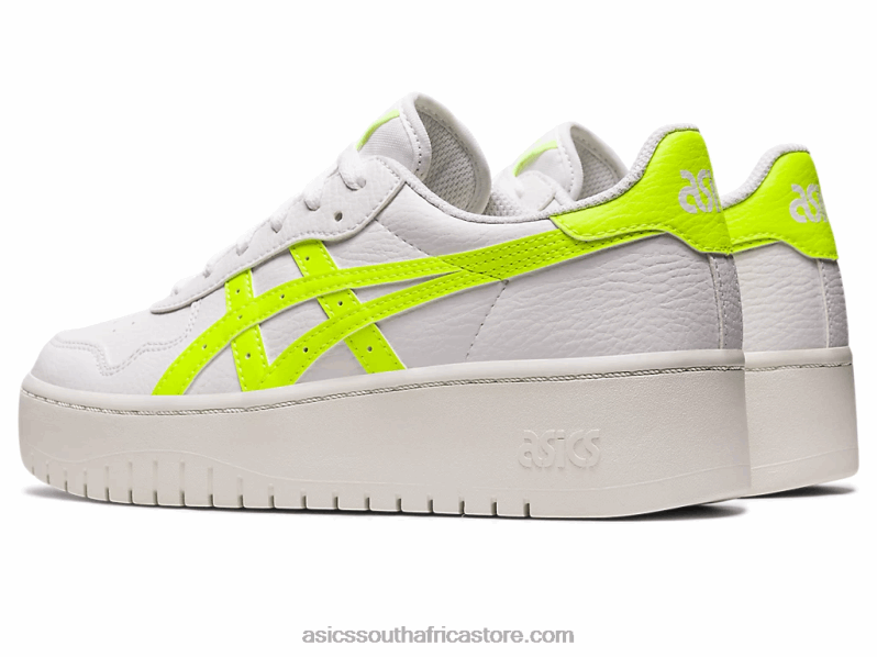 Women Asics Japan S Pf LH4X02221 White/Safety Yellow