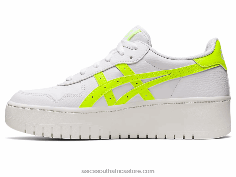 Women Asics Japan S Pf LH4X02221 White/Safety Yellow