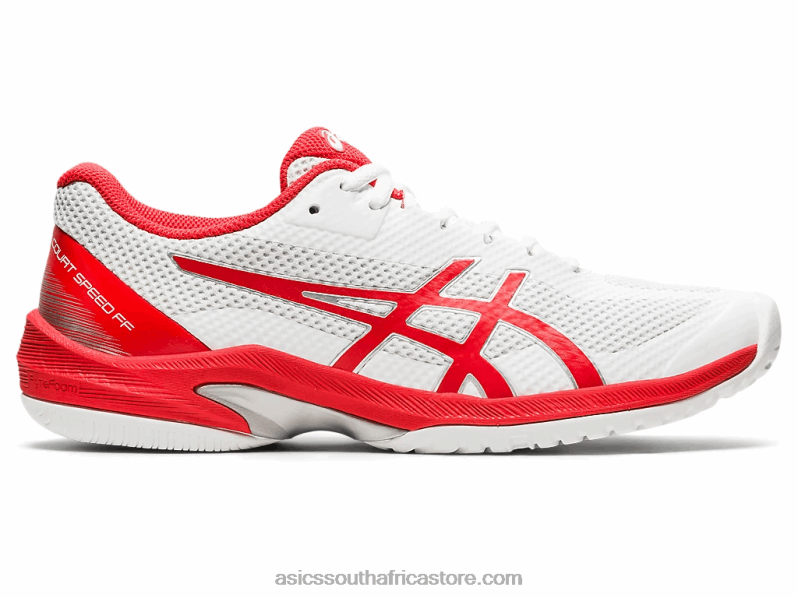 Women Asics Court Speed FF LH4X04102 White/Fiery Red