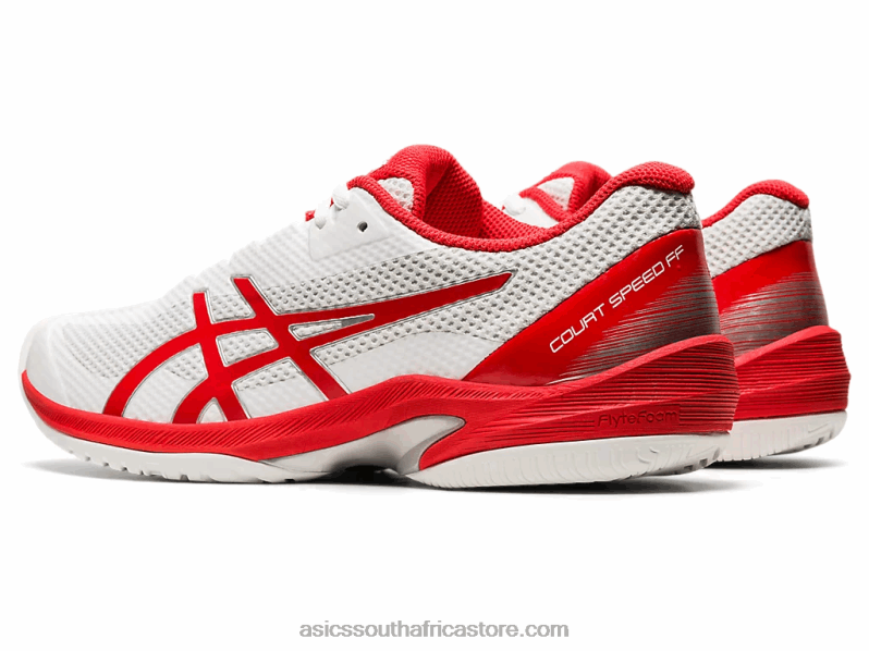 Women Asics Court Speed FF LH4X04102 White/Fiery Red