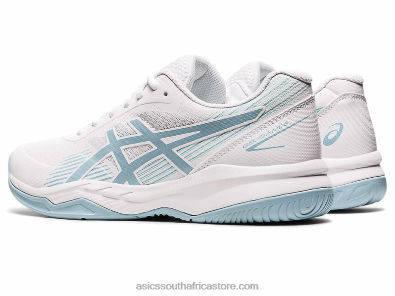 Women Asics Gel-Game 8 LH4X03192 White/Smoke Blue