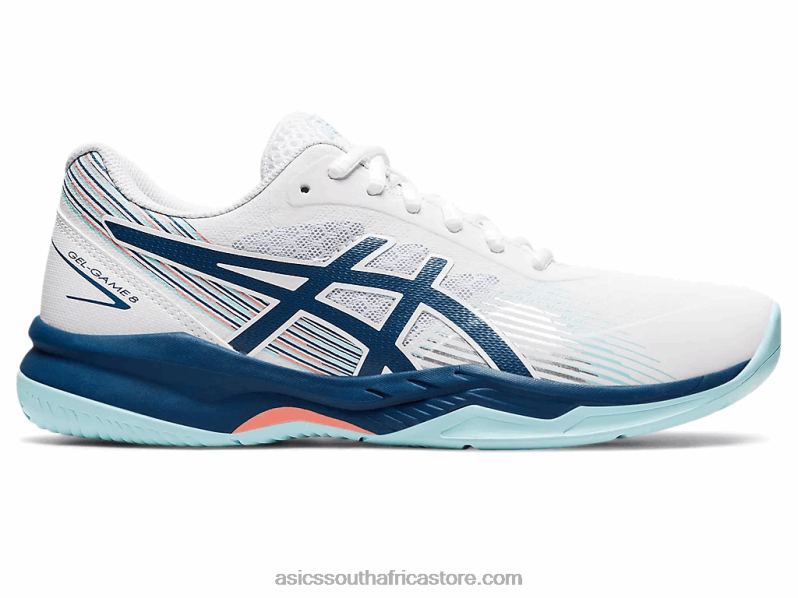 Women Asics Gel-Game 8 LH4X03532 White/Light Indigo