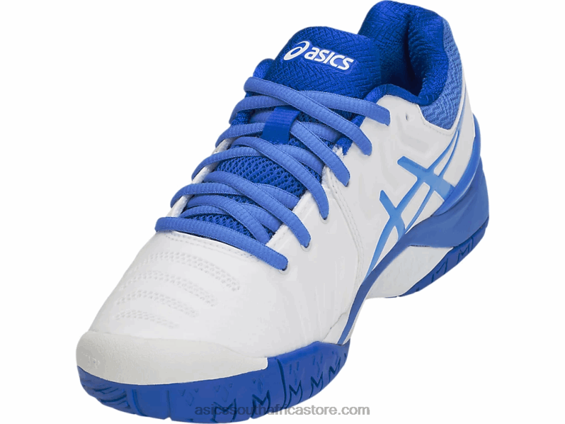 Women Asics Gel-Resolution 7 LH4X04214 White/Blue Coast