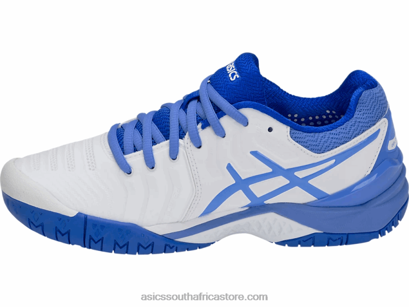 Women Asics Gel-Resolution 7 LH4X04214 White/Blue Coast