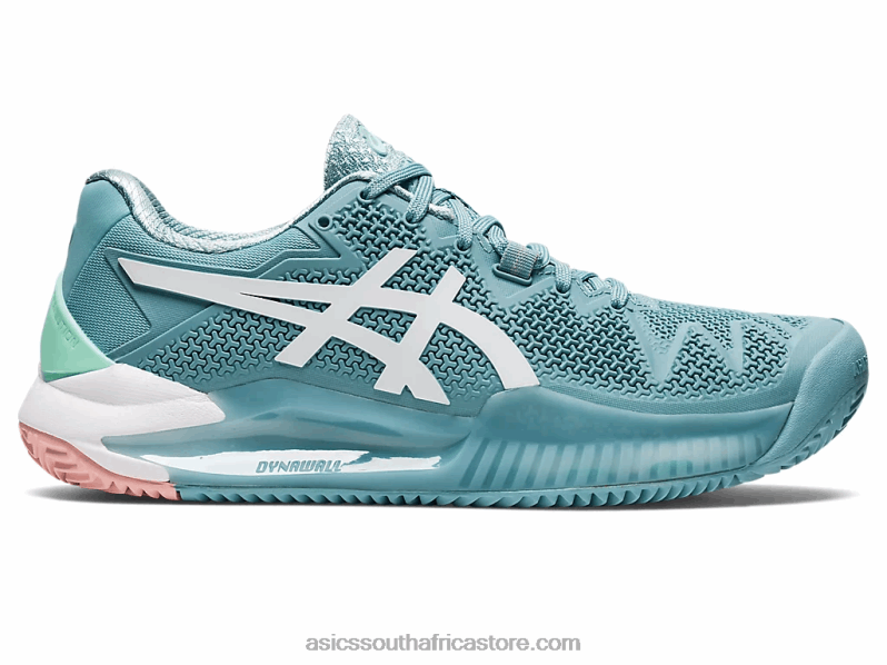 Women Asics Gel-Resolution 8 Clay LH4X03087 Smoke Blue/White