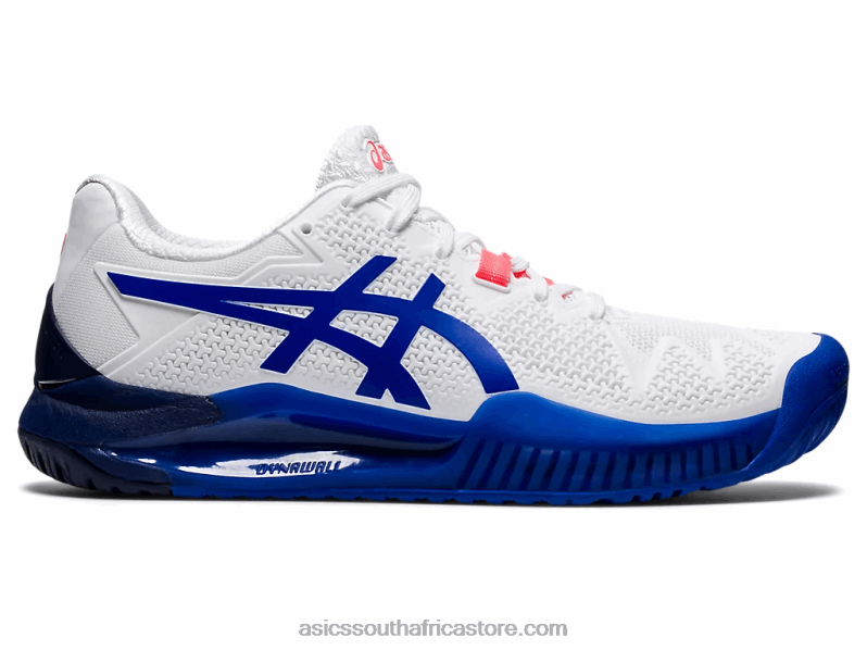 Women Asics Gel-Resolution 8 LH4X03867 White/Lapis Lazuli Blue
