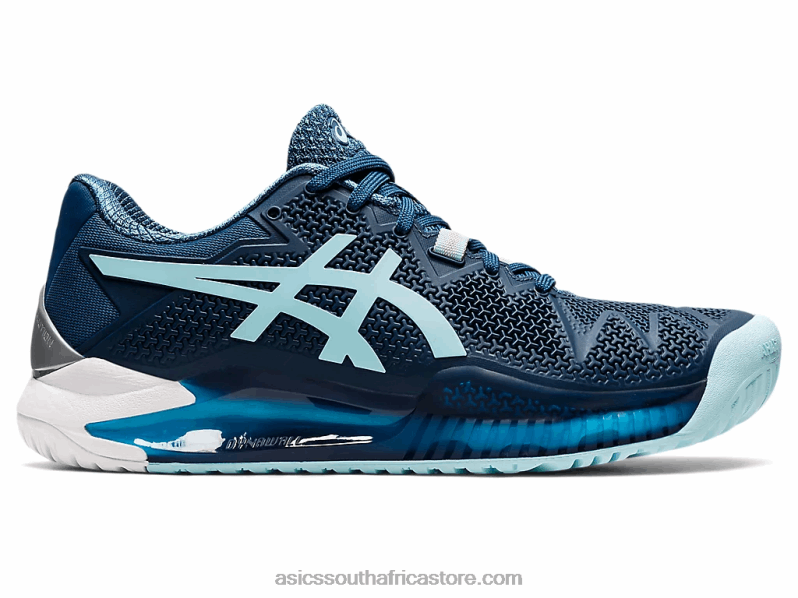 Women Asics Gel-Resolution 8 Wide LH4X03521 Light Indigo/Clear Blue