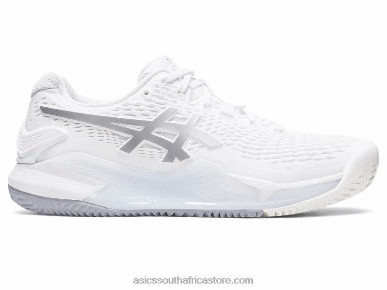 Women Asics Gel-Resolution 9 Clay LH4X02459 White/Pure Silver