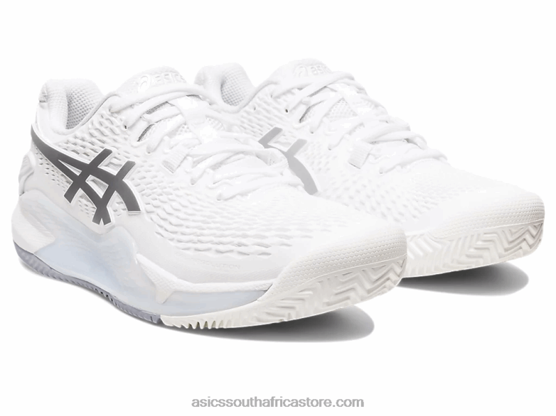 Women Asics Gel-Resolution 9 Clay LH4X02459 White/Pure Silver