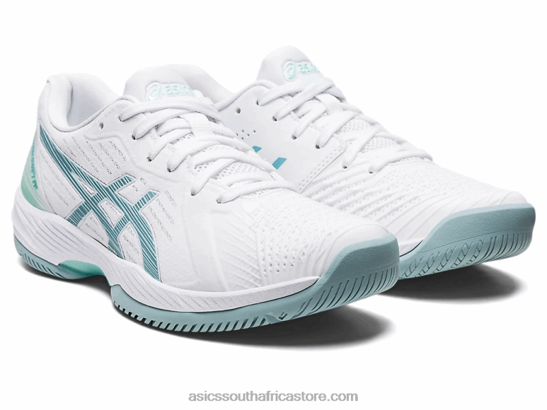 Women Asics Solution Swift FF LH4X03022 White/Smoke Blue