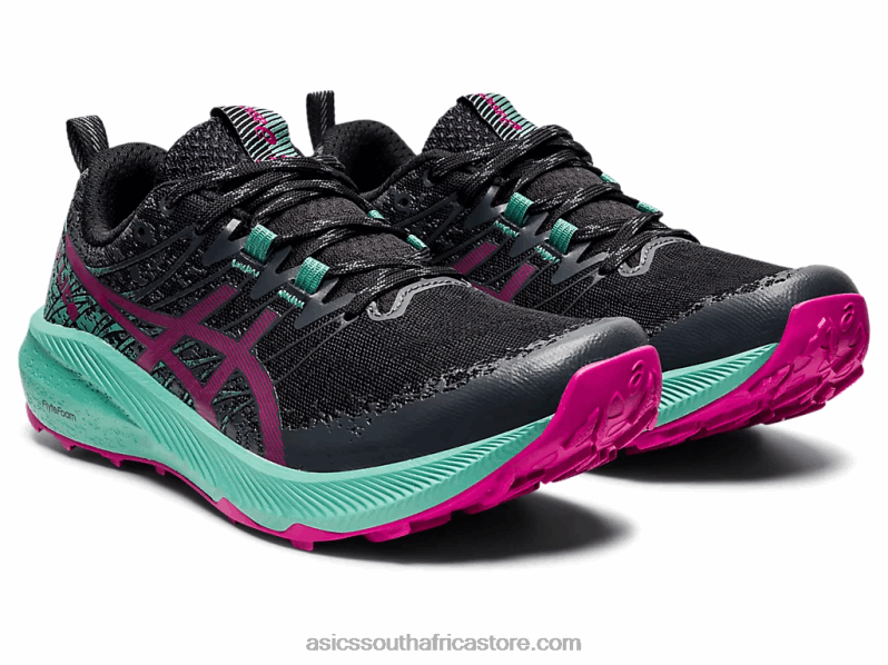 Women Asics Fuji Lite 2 LH4X03586 Black/Fuchsia Red