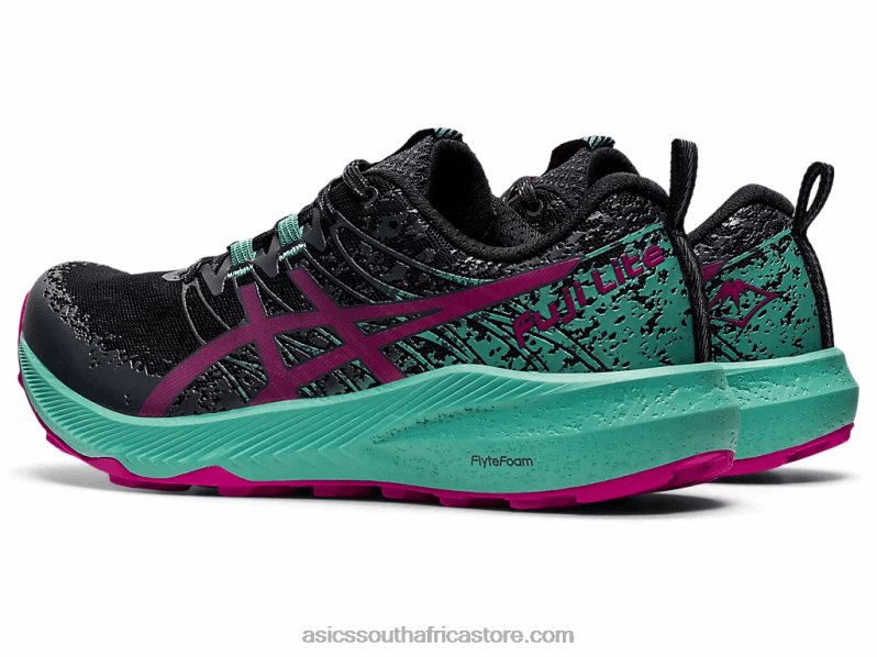 Women Asics Fuji Lite 2 LH4X03586 Black/Fuchsia Red