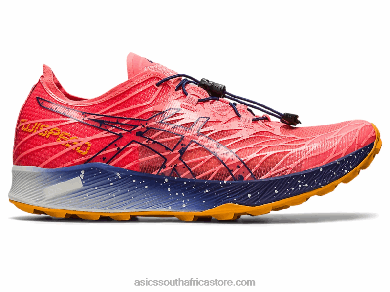 Women Asics Fujispeed LH4X02621 Papaya/Indigo Blue