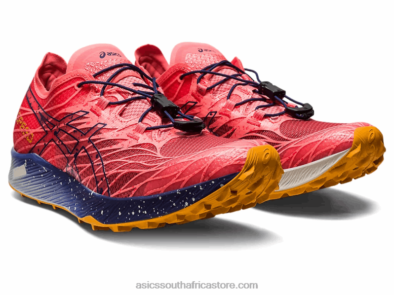 Women Asics Fujispeed LH4X02621 Papaya/Indigo Blue