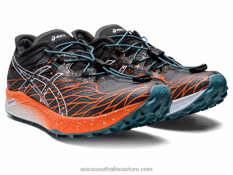Women Asics Fujispeed LH4X02906 Black/Nova Orange