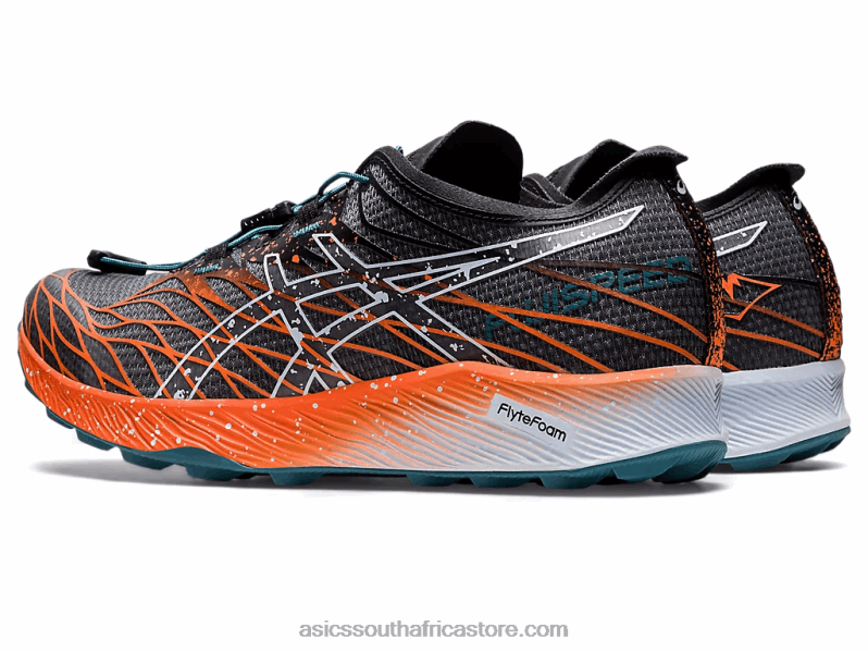 Women Asics Fujispeed LH4X02906 Black/Nova Orange