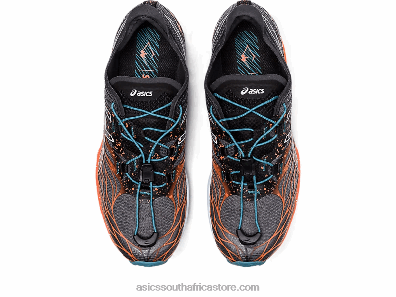 Women Asics Fujispeed LH4X02906 Black/Nova Orange