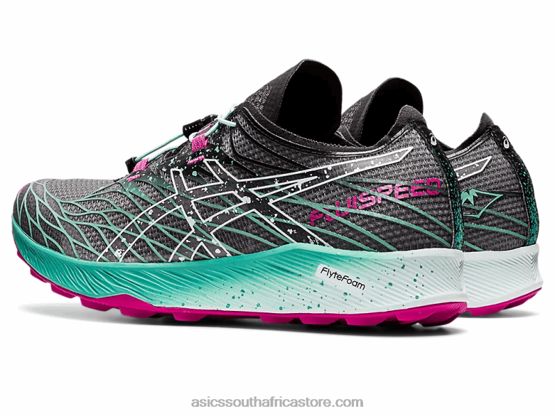 Women Asics Fujispeed LH4X03102 Black/Soothing Sea