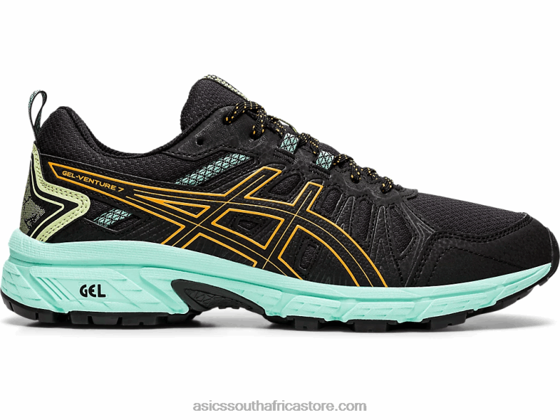 Women Asics Gel-Venture 7 Wide LH4X04162 Black/Orange Pop