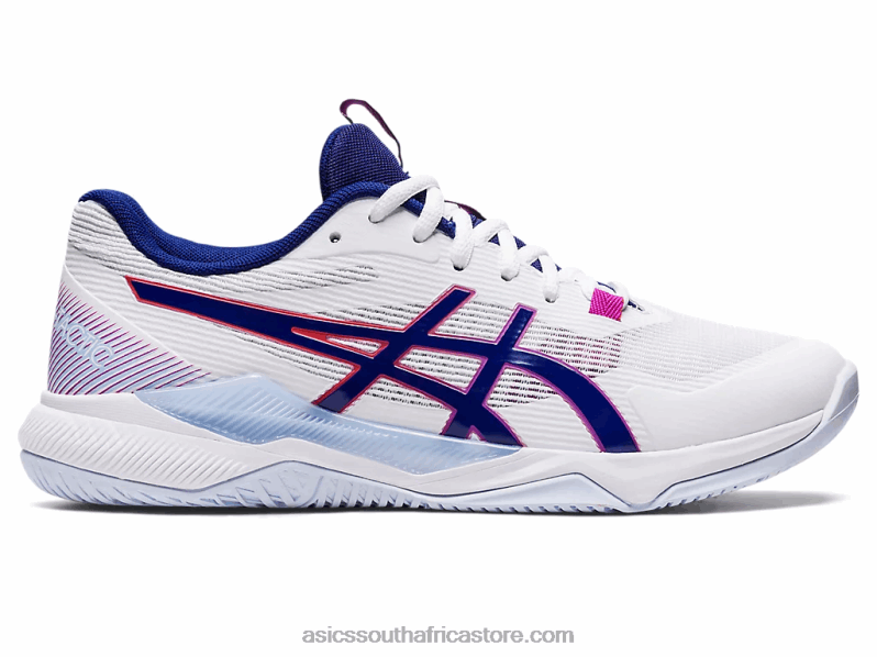 Women Asics Gel-Tactic LH4X03093 White/Dive Blue