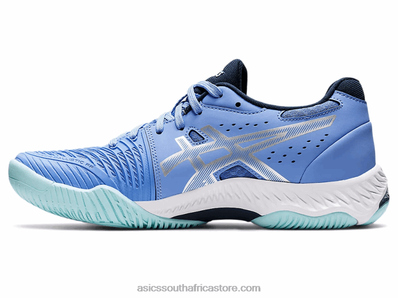 Women Asics Netburner Ballistic FF 2 LH4X03606 Periwinkle Blue/Pure Silver